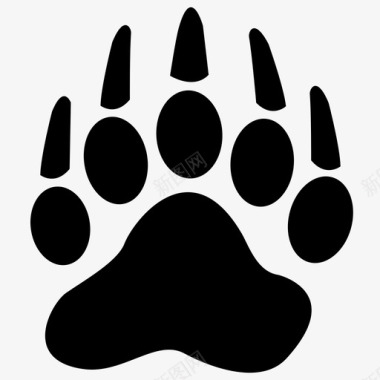 动物爪动物印记动物足迹图标图标