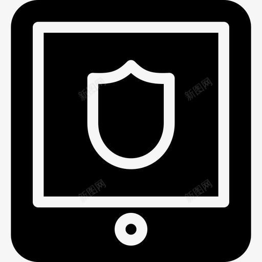 平板电脑安全安全形状图标svg_新图网 https://ixintu.com 安全 安全-实心 实心图标 平板电脑安全 形状 技术 标志 监控 盾牌