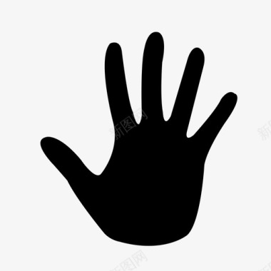 手人的手嗨图标图标