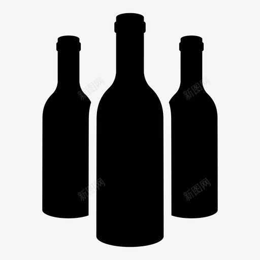 酒瓶烈酒玻璃瓶图标svg_新图网 https://ixintu.com 烈酒 玻璃瓶 酒后 酒瓶 饮料