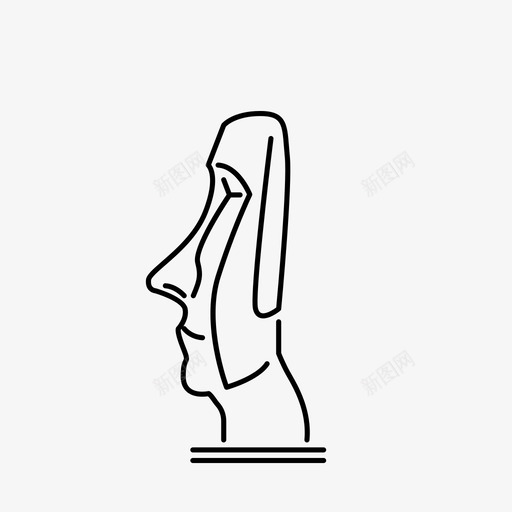 摩埃世界石像图标svg_新图网 https://ixintu.com 世界 世界雕像 伟大 地标 壮举 宏伟 岛屿 摩埃 石像 著名雕像 雕像