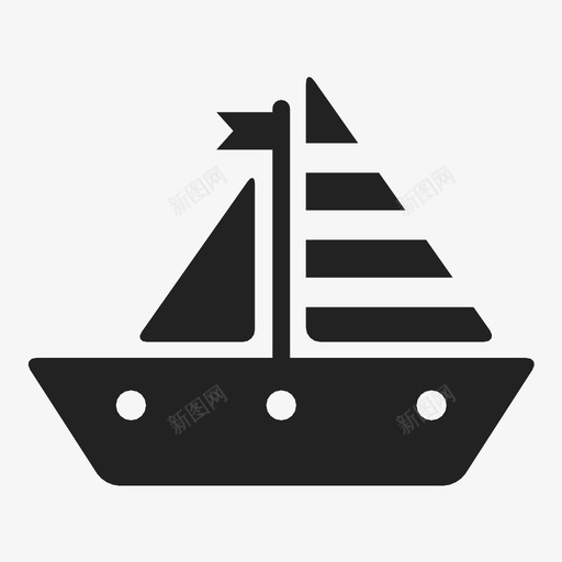 帆船旗帜海洋图标svg_新图网 https://ixintu.com 大海 帆船 旗帜 海洋 船 风