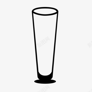 皮尔斯纳玻璃饮料空杯子图标图标