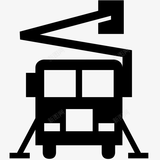 斗式卡车多用途卡车篮式起重机图标svg_新图网 https://ixintu.com 吊杆升降机 多用途卡车 工具 斗式卡车 电视 窗户清洁器 篮式起重机 车辆 载人升降机 运输