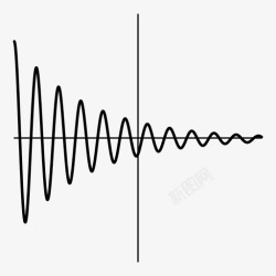 脉动标志正弦波微积分数学图标高清图片