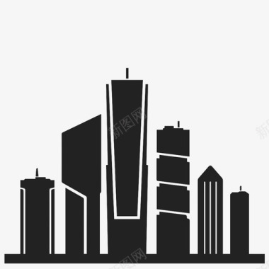 城市建筑商业建筑图标图标