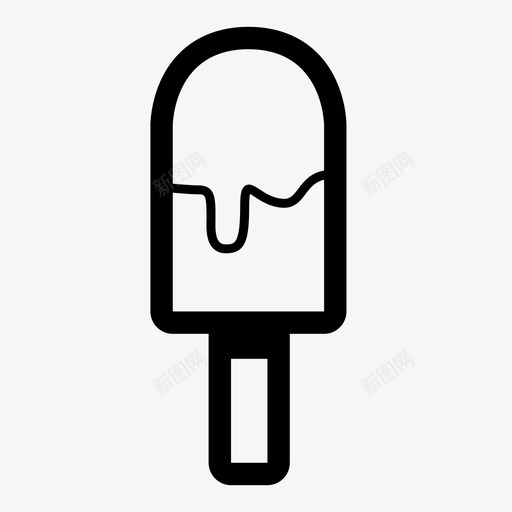 冰淇淋冰棍零食图标svg_新图网 https://ixintu.com 冰棍 冰淇淋 夏天 款待 甜食 糖 融化 零食