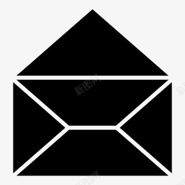 开放式邮件可密封邮寄图标图标