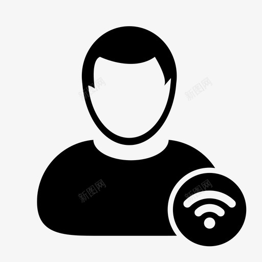 wifi用户访问帐户图标svg_新图网 https://ixintu.com wifi用户 会计 帐户 添加 添加员工 添加客户端 添加帐户 添加朋友 用户图标wifi用户 访问