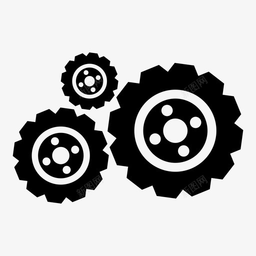 齿轮定位安装图标svg_新图网 https://ixintu.com 安装 定位 设置 调整 调谐 车轮 齿轮