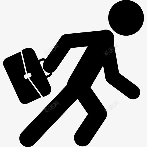 商人带着他的手提箱人人力资源跑来跑去图标svg_新图网 https://ixintu.com 人 人力资源跑来跑去 商人带着他的手提箱