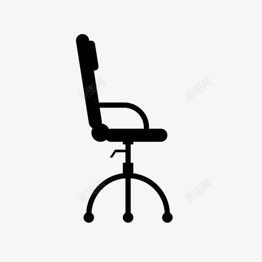 办公椅工作轮子图标svg_新图网 https://ixintu.com 办公椅 可调 商务 家具 工作 座椅 扶手 滚动 轮子