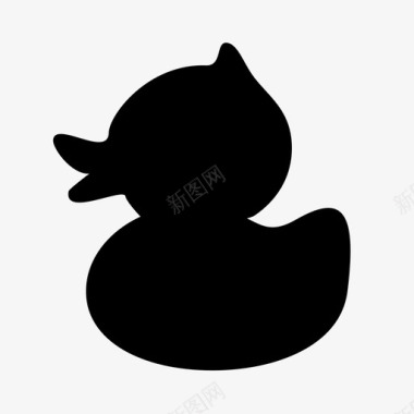 鸭动物洗澡玩具图标图标