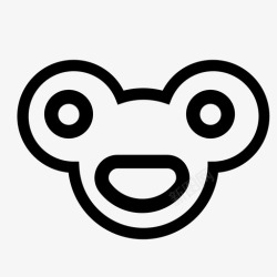 抽象青蛙青蛙自然人物图标高清图片