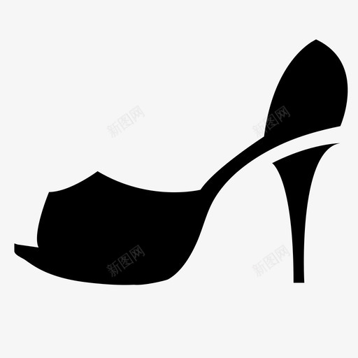 高跟鞋花式时尚图标svg_新图网 https://ixintu.com 时尚 细高跟鞋 脚 花式 鞋类 高跟鞋