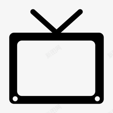 电视机老式电视机电视台图标图标