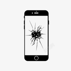 坏了的玻璃图片iphone坏了屏幕问题图标高清图片