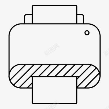 打印机无线办公室图标图标