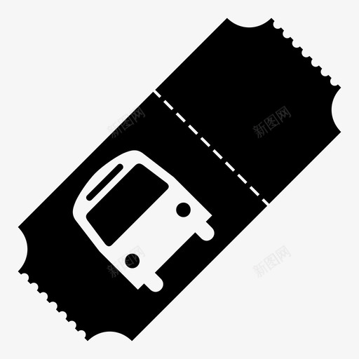 公共汽车票旅行运输图标svg_新图网 https://ixintu.com 乘车 乘车票 公共交通 公共汽车票 旅行 旅行票 过境 运输 通勤