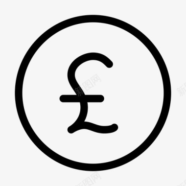 英镑货币简单化者图标图标