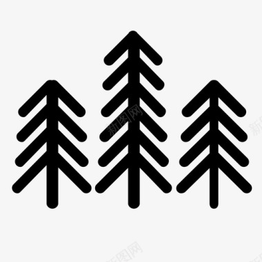 森林木材树木图标图标