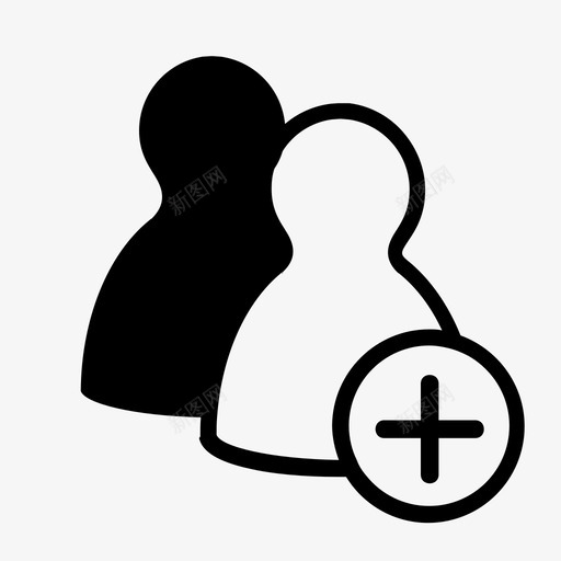 添加联系人图标svg_新图网 https://ixintu.com 添加联系人