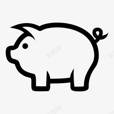 猪哺乳动物肉图标图标