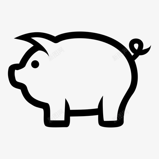 猪哺乳动物肉图标svg_新图网 https://ixintu.com 哺乳动物 小猪 猪 猪肉 肉 食物