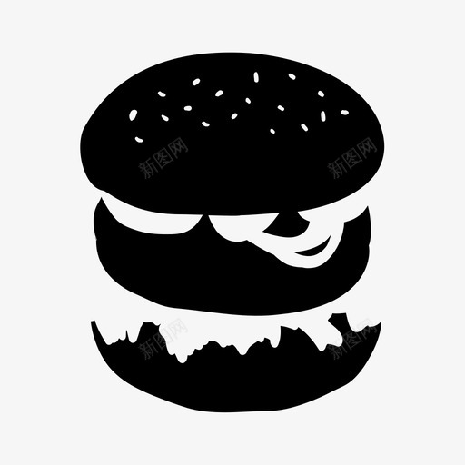 汉堡包晚餐快餐图标svg_新图网 https://ixintu.com 午餐 小吃 快餐 晚餐 汉堡包
