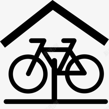 自行车停车场车辆交通工具图标图标