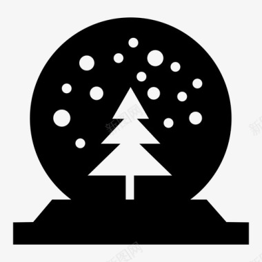 雪球圣诞节降雪图标图标