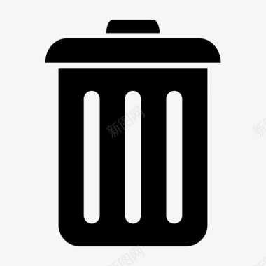 垃圾垃圾桶回收桶图标图标