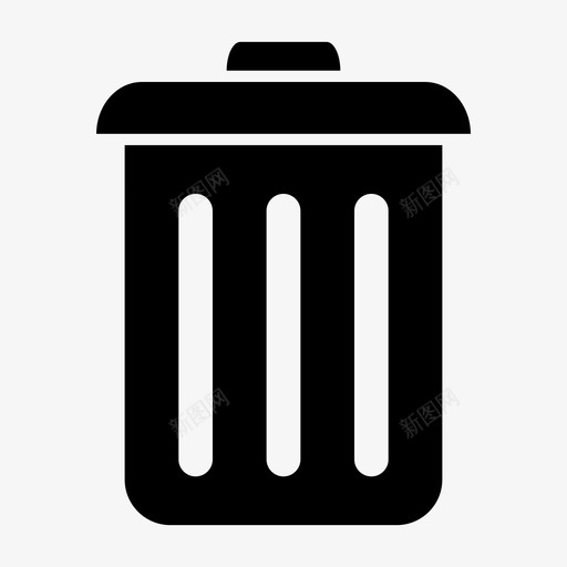 垃圾垃圾桶回收桶图标svg_新图网 https://ixintu.com 回收 回收桶 垃圾 垃圾桶 封闭式