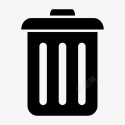 垃圾入桶标志垃圾垃圾桶回收桶图标高清图片