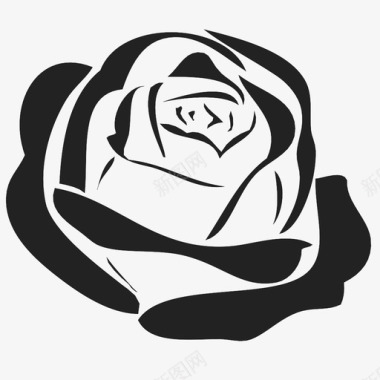 玫瑰浪漫植物图标图标