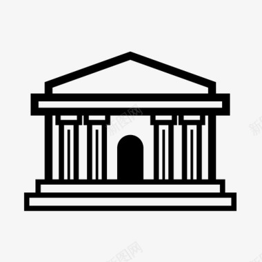 银行建筑银行家图标图标