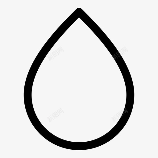 水滴简单形状图标svg_新图网 https://ixintu.com 卷曲 图形 图标 带边框 形状 水滴 水滴型 简单 简单卷曲图标 线条