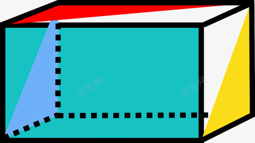 矩形平行六面体三维三维形状图标svg_新图网 https://ixintu.com 三维 三维形状 几何体 形状 物体 矩形平行六面体