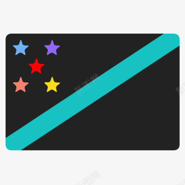 所罗门群岛旗帜图标图标
