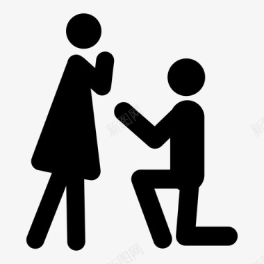 求婚订婚未婚夫图标图标