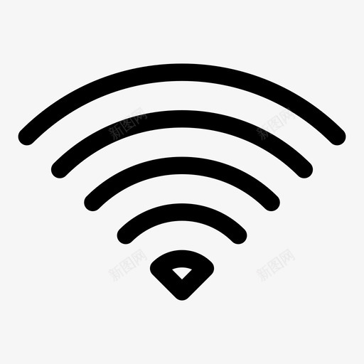 wifi连接免费图标svg_新图网 https://ixintu.com wifi 互联网 信号 免费 无线 服务 连接