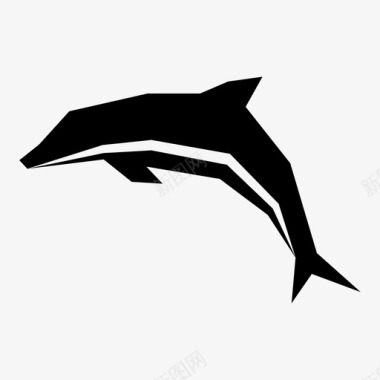 海豚甜心海洋生物图标图标