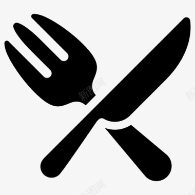 银器饥饿厨房图标图标