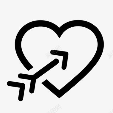 丘比特之箭真爱情人节图标图标
