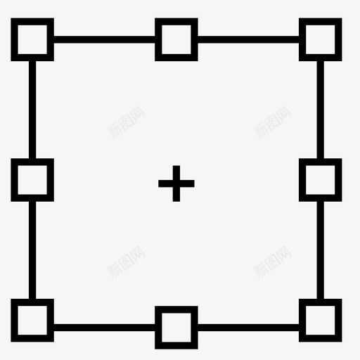 调整大小锚定框架图标svg_新图网 https://ixintu.com 变换 向量 放大 框架 缩小 缩放 调整大小 轮廓 锚定