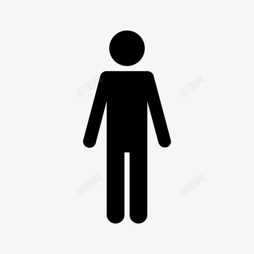 男人标准简单图标svg_新图网 https://ixintu.com 人 外形 标准 标准人 男人 简单 身材 轮廓