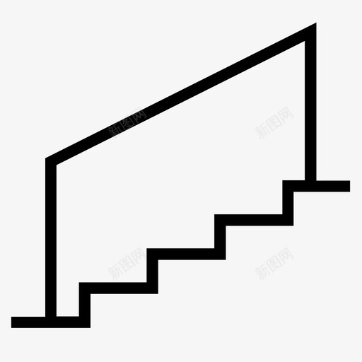楼梯楼梯间简易图标svg_新图网 https://ixintu.com 布局 建筑 最小 楼层平面图 楼梯 楼梯间 简易 规划 设计