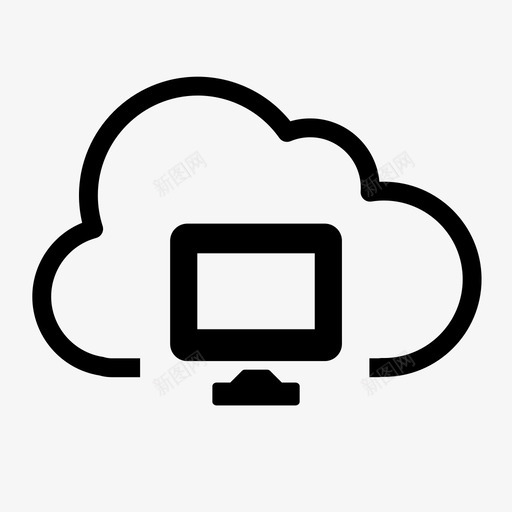 监控云技术屏幕云图标svg_新图网 https://ixintu.com 云存储 云屏幕 云收集 云数据 云监控 屏幕云 技术 桌面 监控云 计算机屏幕 计算机监视器