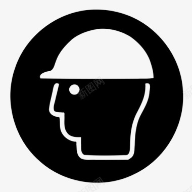 iso 7010-强制性头盔标志iso 7010强制性行动标志图标图标