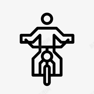 摩托车手自行车人图标图标